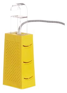Lampada da Tavolo, Applique Cacio & Pepe colore giallo dimensioni 10 x 7 x h18 cm, raccomandato il LED da 6W, realizzata in laprene, policarbonato con cavi in diversi colori