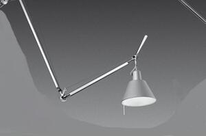 Artemide tolomeo sospensione decentrata con diffusore in alluminio diametro 20 cm