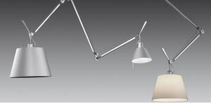 Artemide tolomeo sospensione decentrata con diffusore in Raso diametro 32 cm