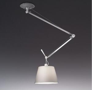 Artemide tolomeo sospensione decentrata con diffusore in pergamena diametro 24 cm