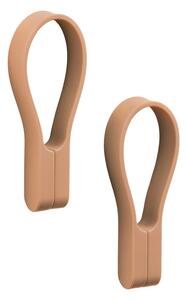 Gancio per asciugamani beige in silicone 2 pz Loop – Zone