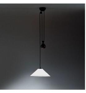 Artemide aggregato saliscendi con cono opalino diametro 53 cm