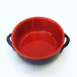 Ciotola in Terracotta con manici �17xh8 cm Colore Terra Cotta Adatti per cucinare su : Fiamma, Piastra elettrica , Forno , Microonde