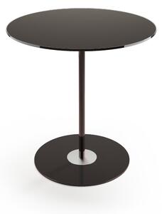 Tavolinetto, tavolo caff� piccolo Struttura in metallo Piano In vetro Dimensioni 46xh44 cm colore nero