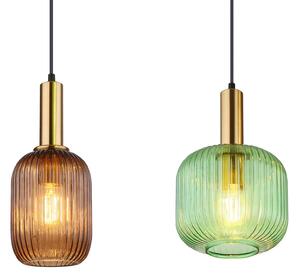 Globo Lampada a sospensione in vetro Normy, dimmerabile, Multicolore, Soggiorno / Sala da pranzo, Vetro, Lampada a sospensione