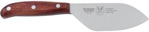 Coltello formaggi Duri consistenza forgiata in acciaio W.Nr.1.4116 cm 22 e manico in legno di mogano , colore manico in legno di mogano scuro