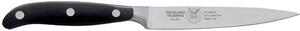Coltello cucina spelucchino lama forgiata in acciaio W.Nr.1.4116 cm 11, Forgiato manico nero , Manico in Resina Acetalica e rivetti inox