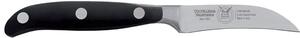 Coltello cucina verdura forgiato in acciaio W.Nr.1.4116 manico nero di mogano cm 8, Manico in Resina Acetalica e rivetti inox