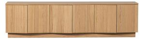 Mobile TV di colore naturale in rovere massiccio 200x52x45 cm Zuma – WOOOD