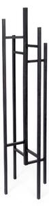 Appendiabiti Eigen nero in legno massiccio, dimensioni 47 x 47 x h175 cm, peso 6 Kg, finitura nero