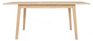 Tavolo allungabile da pranzo in quercia Skagen in legno ingegnerizzato e massiccio, dimensioni 140(180) x 90 x h75 cm, peso 41 Kg, finitura quercia