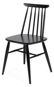 Sedia Aino Nera in legno massiccio, dimensioni 42,5 x 45 x h81 cm, peso 4,4 Kg, finitura nero