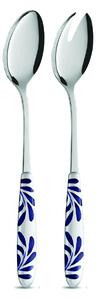 Coppia insalata Santorini, inox 18/c (aisi430), manico in nylon adatto alla lavastoviglie