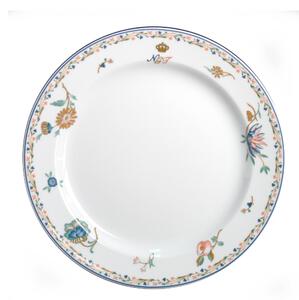 Piatto piano in Porcellana con Falda rinforzata rotondo REX FLOWER 25 cm 6 pezzi lavabile in lavastoviglie