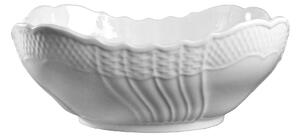Insalatiera Quadrata in porcellana CONCHIGLIA 25 CM in colore bianco
