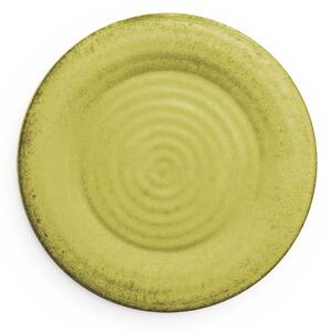 Piatto piano in melamina set 2 pezzi MONO � 26,7 cm certificato per l'uso alimentare colore giallo