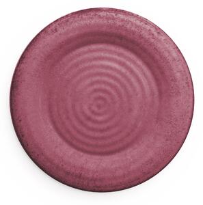 Piatto piano in melamina set 2 pezzi MONO � 29,2 cm certificato per l'uso alimentare colore magenta