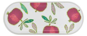 Vassoio Rettangolare Sushi ,Sandwich , Caff� Melograno 38x15xh 2 cm certificato per l'uso alimentare BPA free Colore Bianco Magenta Verde