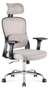 MARK ADLER Manager 3.2 | Sedia da ufficio ergonomica con supporto lombare e poggiatesta regolabile | Grigio