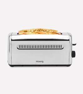 Tostapane con termostato regolabile 7 livelli di doratura Funzioni di scongelo, riscaldamento e annullamento Adatto per pane, muffin, bagel e baguette 1500 W inox