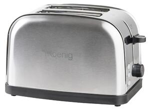 Tostapane a 2 Pinze Koenig Toast Cromo ideale per sandwiches Con timer di regolazione