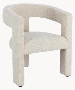 Sedia con braccioli in bouclé Arabella