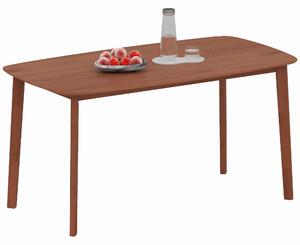 HOMCOM Tavolo da Pranzo, Stile Rustico, Superficie Laccata, Legno, 150 x 80 cm, Marrone | Aosom Italy