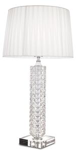 Lampada da tavolo in Cristallo taglio diamante diametro 13x13xh 65,5 cm con paralume 38x38 cm