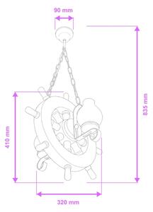 Brilagi - Lampadario a sospensione con catena TIMONA 2xE14/40W/230V faggio