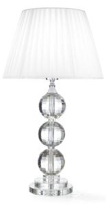 Lampada da tavolo in cristallo PIANETI H 64 cm con paralume Quadrato Colore bianco