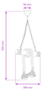 Brilagi - Lampadario a sospensione con catena KOS 2xE27/60W/230V faggio