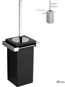Porta scopino da terra con bossolo in resina poliestere OSCAR 9,5x8,5xh35,5 cm - peso 1,12 stile moderno colore nero