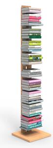 Libreria verticale a colonna ZIA ORTENSIA 34x34xh 150 cm con struttura I in legno massello di faggio evaporato colore Naturale Mensole in acciaio smaltato