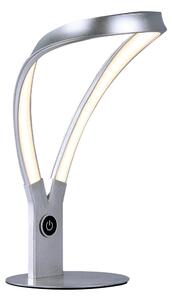 Lampada da Tavolo Abat Jour a LED SHINE T1 in alluminio e policarbonato 16x16xh25 cm 6 W- 366 Lumen , colore silver satinato