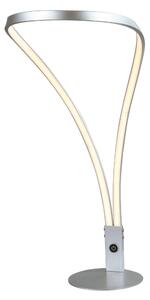 Lampada da Tavolo a LED SHINE T1 h56 cm in alluminio e policarbonato 26x12xh56 cm 18 W- 1440 Lumen , colore silver satinato