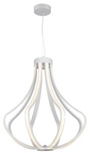 Lampada a sospensione a LED SHINE X in acciaio e policarbonato 63x63xh120 cm 69 W- 4150 Lumen , colore silver satinato