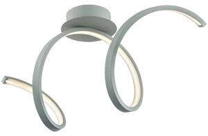 Lampada Da Soffito a LED SHINE 4 in acciaio e policarbonato 60x25xh35 cm 11 W- 1000 Lumen , colore silver satinato
