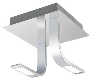 Applique da Muro A LED Doppia ADDAGIO in alluminio e policarbonato 15xh14 cm - 10 W- 900 Lumen cromo