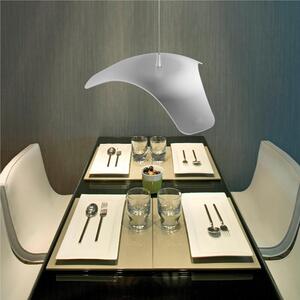 Lampada a sospensione a LED WING in alluminio e policarbonato 35x35xh120 cm 10 W- 945 Lumen silver satinato