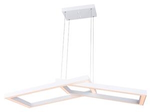 Lampada a sospensione a LED balance in acciaio e policarbonato 120x50xh120 cm - 96 W- 5125 Lumen - dimmerabile bianco