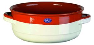 Tegame in Terracotta Smaltata �18xh7,7 cm - lt 1,2 peso 0,9 kg No Piombo no Cadmio Colore Avorio
