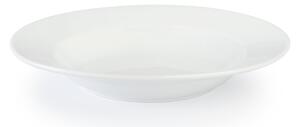 Piatti Fondi set pezzi, 6 posti tavola in porcellana bianco ottico RIMINI cm 23x h4cm lavabile in lavastoviglie Bianco Freddo