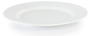 Piatti piani set pezzi, 6 posti tavola in porcellana bianco ottico RIMINI cm 26 lavabile in lavastoviglie Bianco Freddo