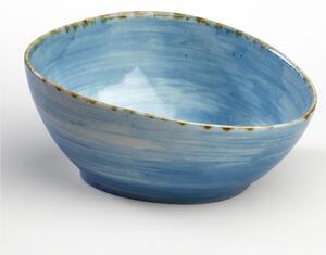 Coppetta macedonia in GRES Alta Cucina 16,5x14xh7cm cm lavabile in lavastoviglie, adatto al microonde decoro sotto smalto colore Azzurro Anice