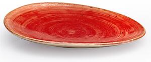 Piattino Appetizer pane in GRES Alta Cucina 16X12X2 cm lavabile in lavastoviglie, adatto al microonde decoro sotto smalto colore Rosso Peperoncino