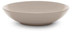 Piatti Fondi set pezzi 6 posti tavola in porcellana con decoro Sottosmalto Collezione Mitika lavabile in lavastoviglie colore Gubbio Grigio