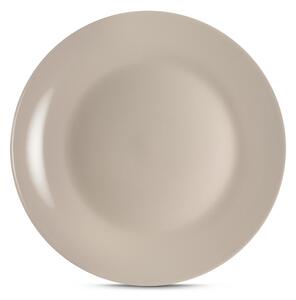 Piatti piani set pezzi 6 posti tavola in porcellana con decoro Sottosmalto Collezione Mitika lavabile in lavastoviglie colore Gubbio Grigio