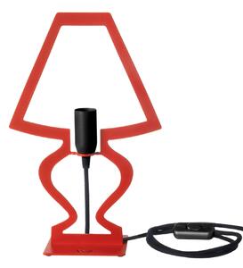Piccola lampada da tavolo Lampada magica che evoca un carattere onirico Silhouette Dimensione 22x h 33 cm classica abat-jour e stilizzandola in una specie di contorno a filo colore rosso