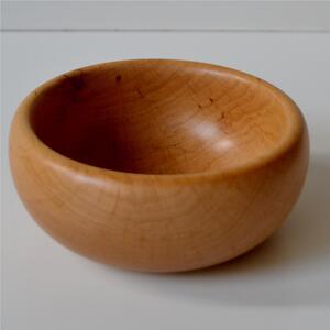 Coppetta macedonia, gelato insalatiera in legno tornito a mano � 14xh6 cm colore legno naturale