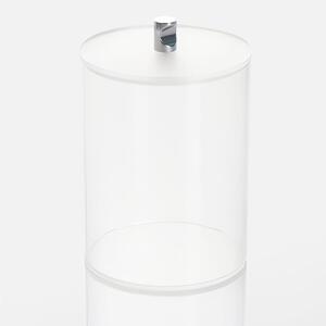 Barattolo trasparente in plexiglass diametro 12x h 15 cm con coperchio e fondo satinato adatto per Bar, Pasticceria, Ristoranti, casa